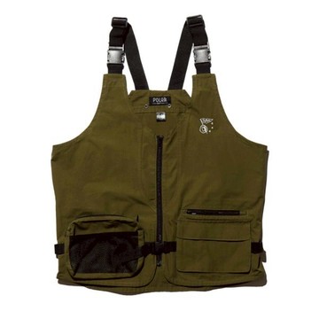 POLER CT RIP POCKET VEST 工裝口袋背心 吊帶背心 橄欖綠 - L