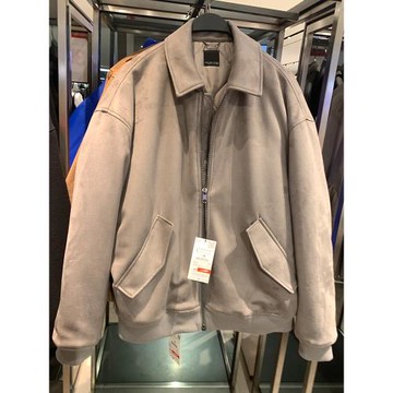 柜529！冬季男裝絨面質感棉服襯里加厚夾克ZA6318301 802棉衣外套