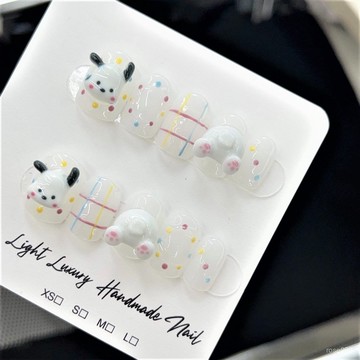 1️⃣直直購😁【艾芮莎Arisa】-高品輕奢穿戴甲可穿戴美甲貼片可愛小狗短款美甲 FP0O