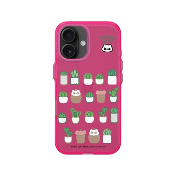 iPhone 16 Clear 粉漾桃 - 爽爽貓 Song Song Meow by SECOND - 仙人掌爽貓