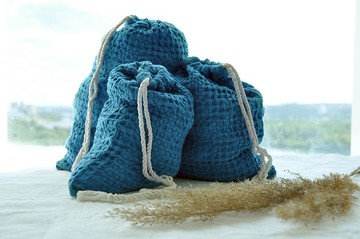 零廢物華麻/袋組/可重複使用的可水洗生態食品儲存