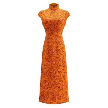 【電話筒】香港文化博物館 IP聯乘 經典真絲長衫 | 新中式旗袍