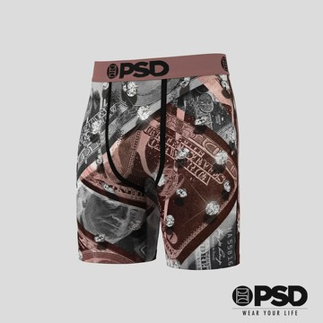 【PSD Underwear 官方旗艦店】MONEY- 平口四角褲 -流金時光-粉色