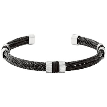 法國 ROCHET CABESTAN系列 鋼索手環-黑 HBJ2381