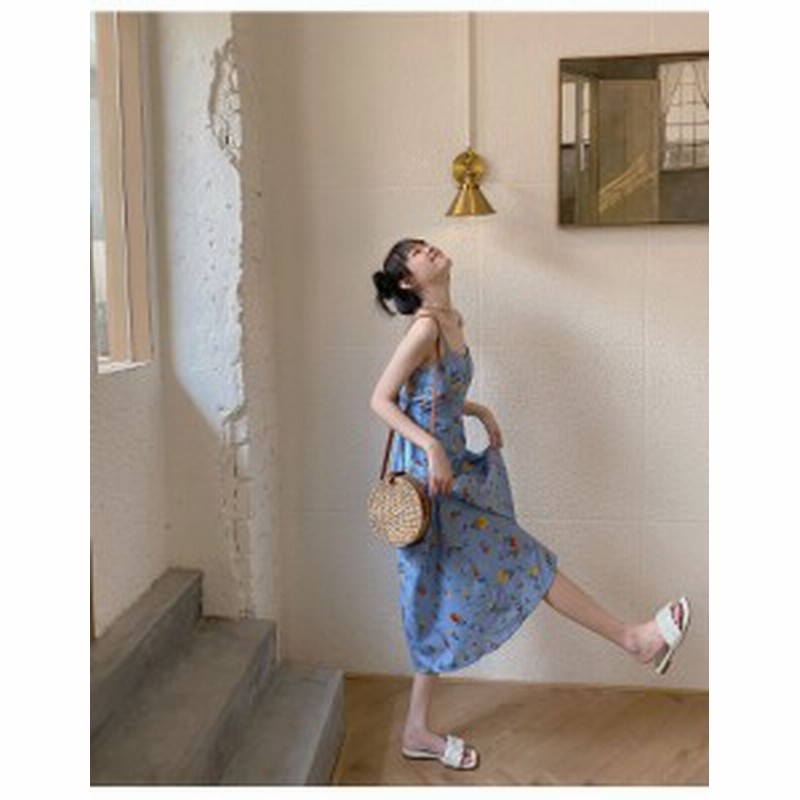 ロングワンピース 花柄 ノースリーブ バックコンシャス リボン バックオープン 背中見せ かわいい フェミニン ガーリー カジュアル 甘め 通販 Lineポイント最大get Lineショッピング