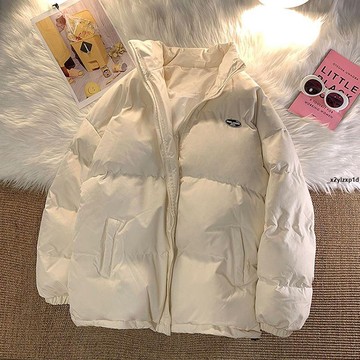 女外套 冬季面包服冬季情侶面外套男女款休閑潮牌加厚原宿風保暖棉襖