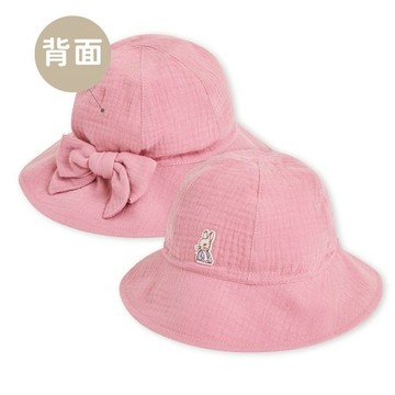 四季系列- 蝴蝶結純棉紗布遮陽帽