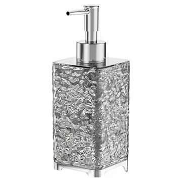 冰川紋分裝瓶 方形400ml 透黑色 按壓式乳液分裝瓶 洗手液瓶 沐浴乳瓶  1個