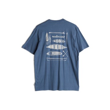 【KAVU】Paddle Out 有機棉短袖休閒T恤 獵戶藍 #8040