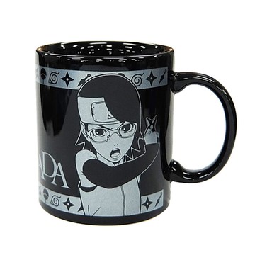 【日本正版】火影忍者 陶瓷 馬克杯 350ml 日本製 咖啡杯 火影忍者劇場版 慕留人 宇智波佐助 宇智波紗羅妲 - 669541