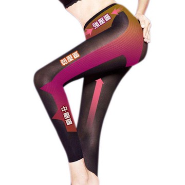 提臀收腹美體 美腿褲 螺旋加壓 凹凸編織纖 9分束褲 緊身褲 出清價【DP460】  123便利屋