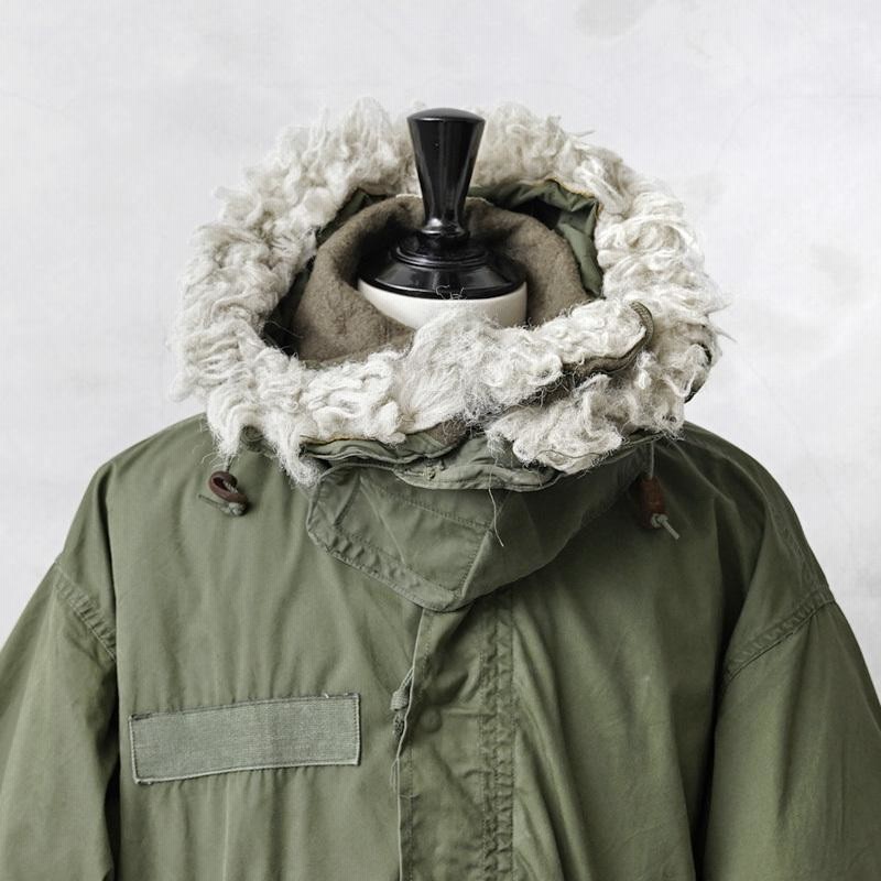 実物 USED 米軍 M-65用フード アクリルファー メンズ フィッシュ