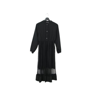 Back to Green-復古長袖洋裝 低調蕾絲拼接g-28//vintage dress