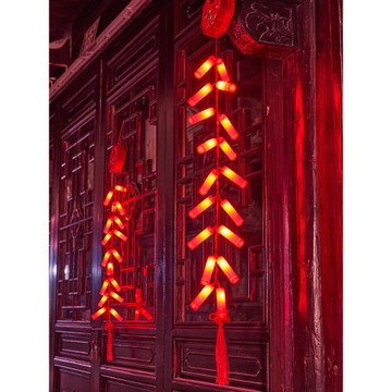 仿真電子鞭炮家用爆竹春節免插電響過年新年蛇年裝飾元旦炮仗布置
