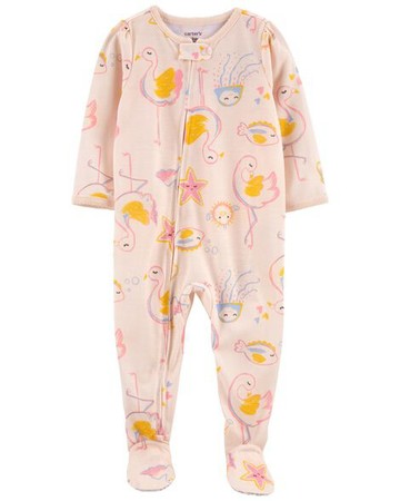 Baby 1-Piece Flamingo Loose Fit Footie PJs