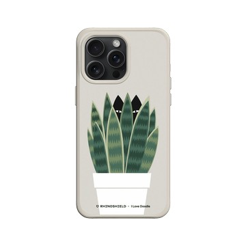 iPhone 15 Pro Max SolidX 貝殼灰 - ilovedoodle (Lim Heng Swee) - Cat and Plant - 貓迷藏
