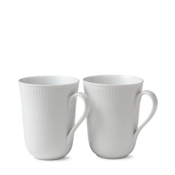 平邊白瓷 - 馬克杯330ml(兩入)(本商品不提供破損保證)