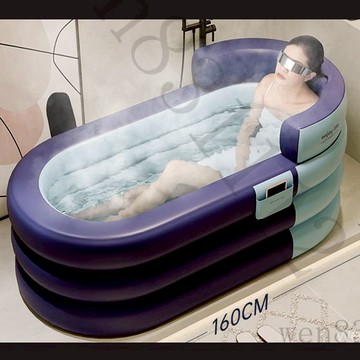 ☀感恩迴饋 限時免運☀自動充氣浴缸傢用泡澡桶大人折疊浴盆全身洗澡桶成人汗蒸桑拿神器景逸
