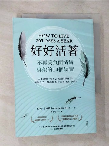 【書寶二手書T8／心理_TLU】好好活著：不再受負面情緒綁架的14個練習_約翰．辛德勒, 楊玉功