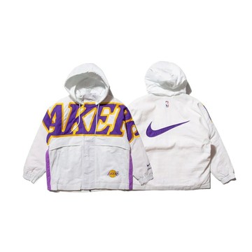 W Amaush NBA Lakers x Nike 湖人隊 連帽寬鬆休閒外套 白色 DB9564-121