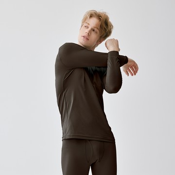 石墨烯恆溫半高領男內搭衣 #R60041