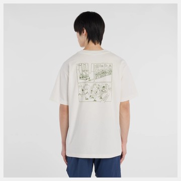 NEW BALANCE 短T NB 白色 馬拉松圖案 短袖 上衣 男 MT53921SST