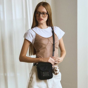 韓國製 MUR RIFF 手袋/單肩包/手提袋 Black Dot