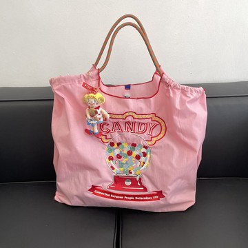 ballchain春夏包包 刺繡帆布袋 單肩包 女斜挎托特包 手提帆布包布包