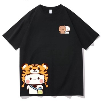 【台灣發貨】一二布布周邊 一二布布衣服 短袖上衣 夏季短袖 男女同款 大碼純棉T恤 可愛情侶裝 情侶衣 男女生上衣 T恤