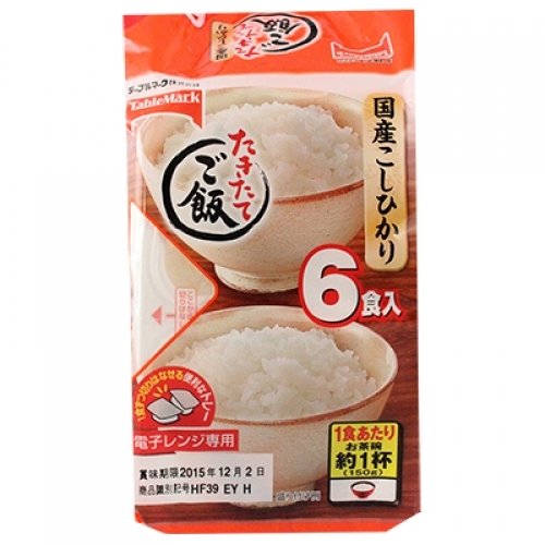 たきたてご飯　国産こしひかり　6食（150g×2食×3個）×4個