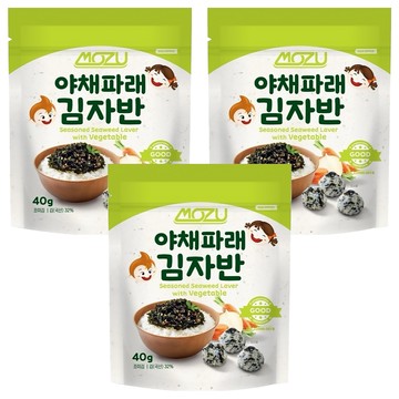 mozu韓國蔬菜海苔酥 酥脆海苔搭配多種蔬菜 拌飯佐餐好選擇  3入  40g