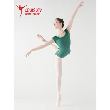 LOUIS XIV with Giselle路易十四芭蕾舞蹈網紗拼接短袖練功形體服