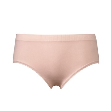 ATUNAS 女款瞬透無縫抑菌中腰三角內褲A1UCGZ17W霧粉/黑/輕薄貼身/透氣乾爽/吸濕排汗