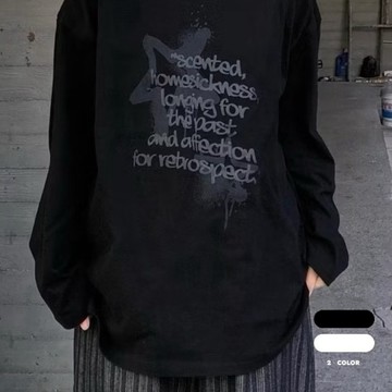 【PORY STORE】韓系塗鴉印花長袖 薄長袖 舒適 純棉 韓系 實拍 穿搭 冬天 男生 長袖 大學t 薄長袖
