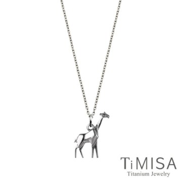 TiMISA 長頸鹿 純鈦(極細鎖骨)項鍊(B)