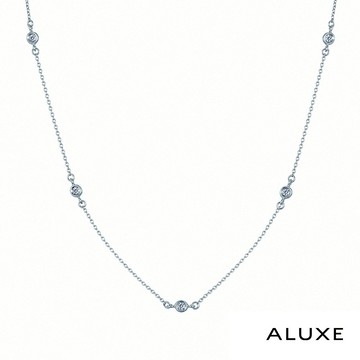 ALUXE 亞立詩 10K金 鑽石項鍊 典雅之繞 NN0921