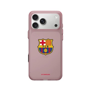 iPhone 17 Pro Max Clear (相機按鈕) 晶醺玫 - FC Barcelona - FCB Logo