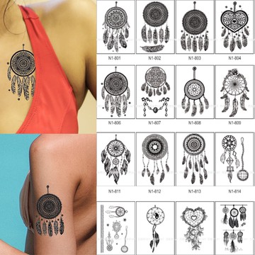 捕夢網 紋身貼紙 獨家款 共2000款👑大邱紋身👑【T08N】TATTOO 防水 紋身貼紙刺青貼紙紋身貼刺青貼 T08