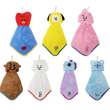 小禮堂 BT21 收納擦手巾 (大頭款) KOYA CHIMMY RJ TATA