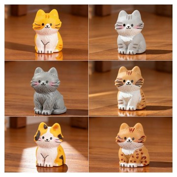 免運!微景觀創意可愛小貓貓咪 diy裝飾品盲袋配件迷你桌面汽車載小擺件清倉