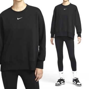 Nike PHNX FLC OS Long CRE 女款 黑色 運動 休閒 圓領 超寬鬆 長袖 FZ4271-010