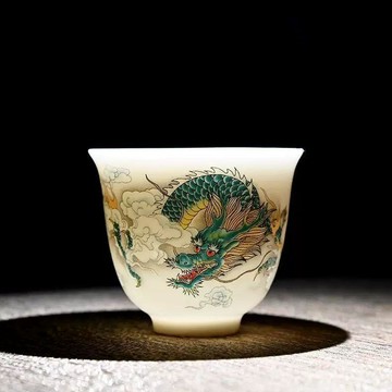 臺灣/免運✨茶杯  主人杯羊脂玉白瓷茶杯主人杯單杯家用陶瓷中式功夫茶具品茗杯喝茶小杯子