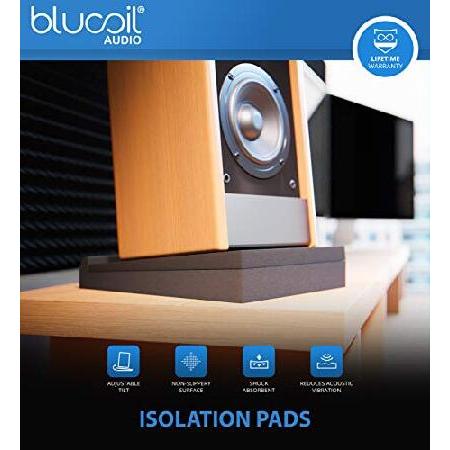 PreSonus Eris E5 5-Inch Powered Studio Monitors for Audio Interface, Mixer, Monitor Controller (Pair) Bundle with Blucoil 2x Acoustic Isolation Pads,