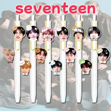 春季上新🌸桃園出貨🌸seventeen周邊按動中性筆徐明浩權順榮可愛高顏值速幹學生刷題用