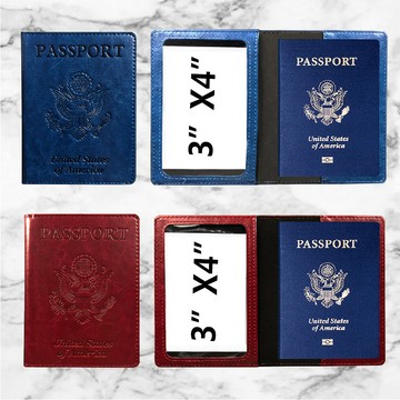 台灣熱賣美國疫苗護照保護本套passport可定pu仿皮革護照夾皮質護照包L0801 IEUQ