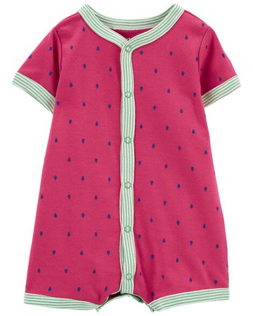 Baby Watermelon Snap-Up Romper
