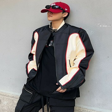 【限時免運】高級感 痞帥賽車服 上衣 美式復古機車外套 飛行員夾克 男裝 春秋季