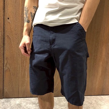 美國百分百【全新真品】Carhartt 卡哈特 工作短褲 工作褲 純棉帆布 堅固耐磨 重磅 厚磅 大口袋 深藍 AT65