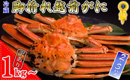 脚折れ越前がに1kg～(2～3ハイ)