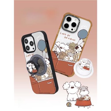 【bluecorn】藍色苞米聯名miiiiichan帶你兜風適用于iPhone 16 PRO MAX 15pro 14 magsafe鏡面磁吸防摔手機殼